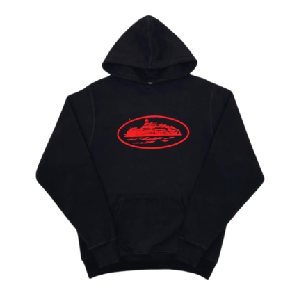 Corteiz Alcatraz Hoodie Black/Red