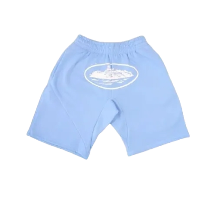 corteiz alcatraz shorts baby blue