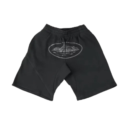 corteiz alcatraz shorts triple black
