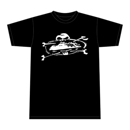 corteiz alcatraz skull t shirt black