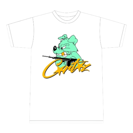 corteiz k9 t shirt white