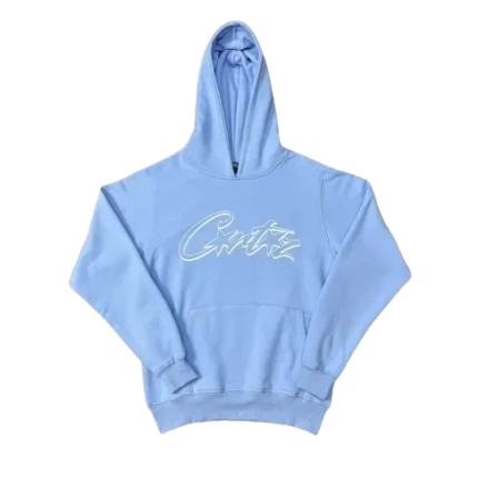 corteiz dropout hoodie sky blue
