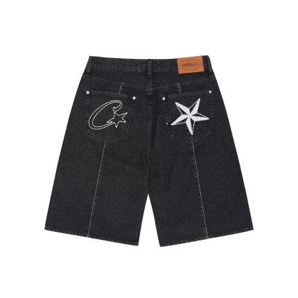 C StarDenimShort Black