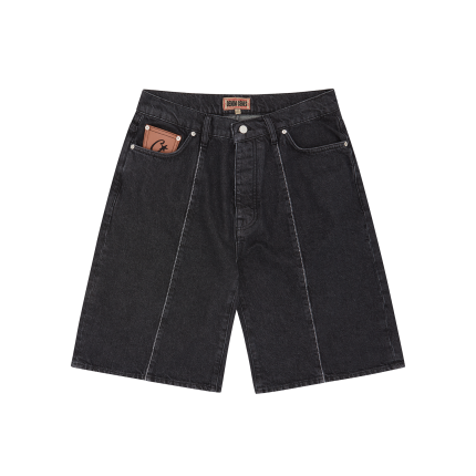 C-star denim shorts [black]