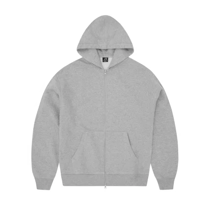 Corteiz Lundun Stitch Zip Hoodie Grey