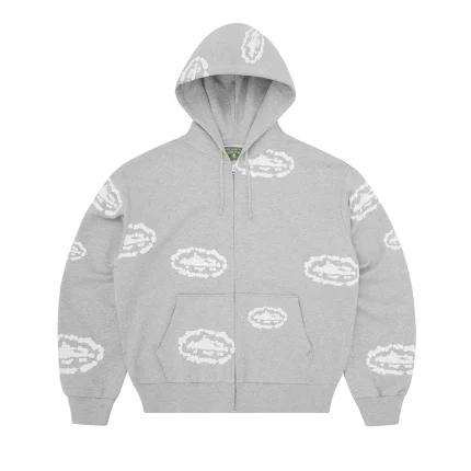 ISLAND WREATH ZIP HOODIE [HEATHER GREY]