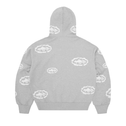 ISLAND WREATH ZIP HOODIE [HEATHER GREY]